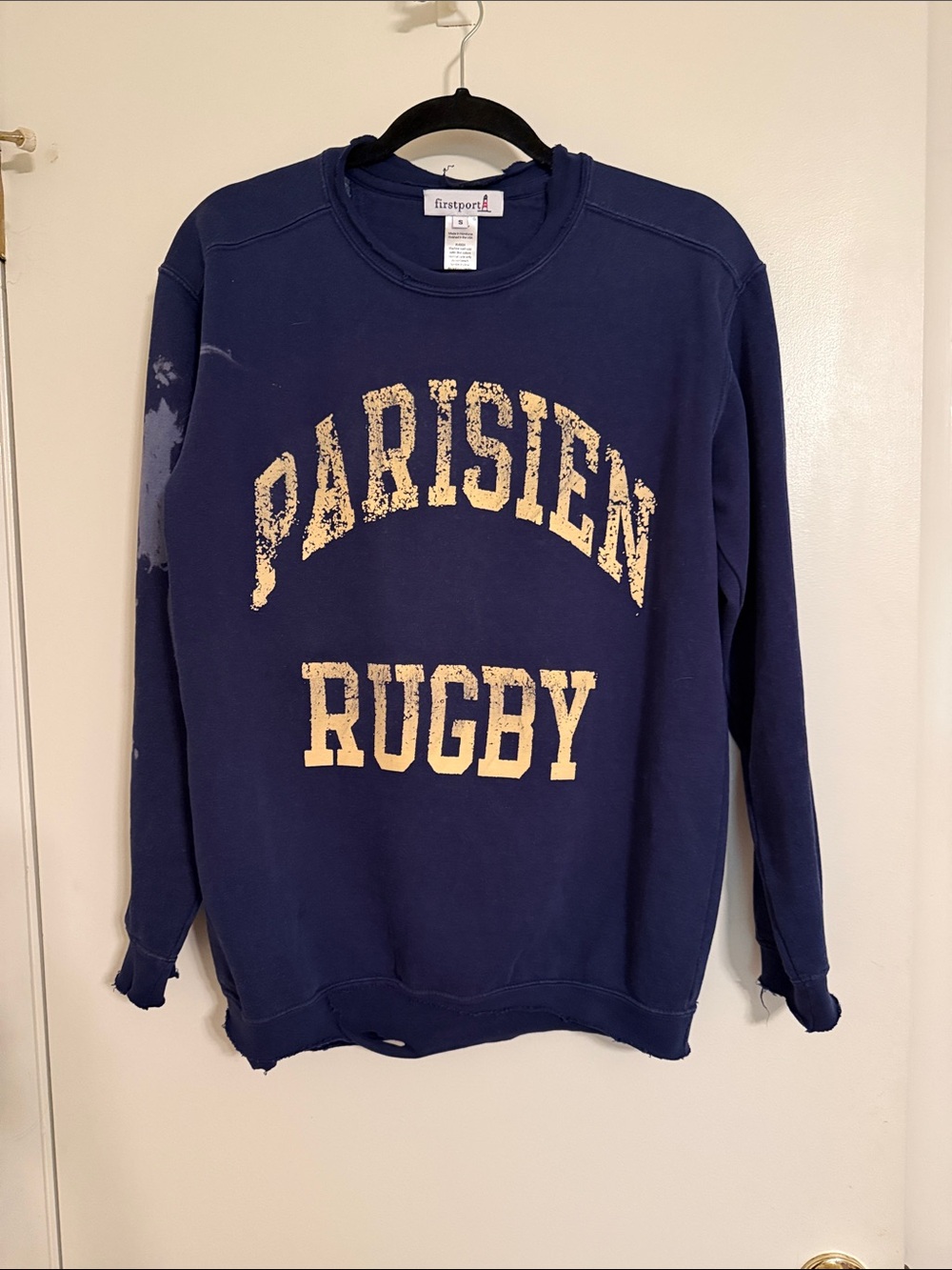 Parisien Rugby Navy Crewneck Sweatshirt - Firstport
